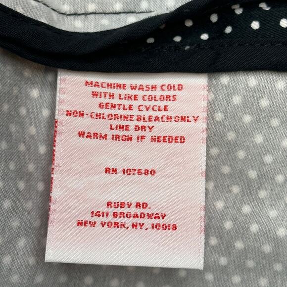 Ruby Rd Black/White Polka Dot 3/4 Sleeve Blazer Suit Jacket Career Womens Sz 12 - Picture 10 of 12